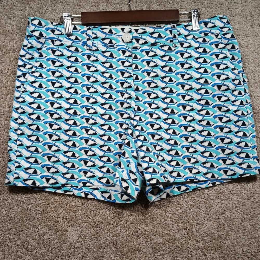 Crown‎ And Ivy Womens Size 14 Summer Shorts. Umbrella Pattern.